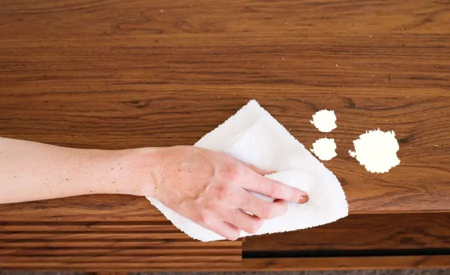 how to remove white spots from wood